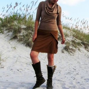 Gaia Conceptions - Faux Wrap Short Skirt - SMALL